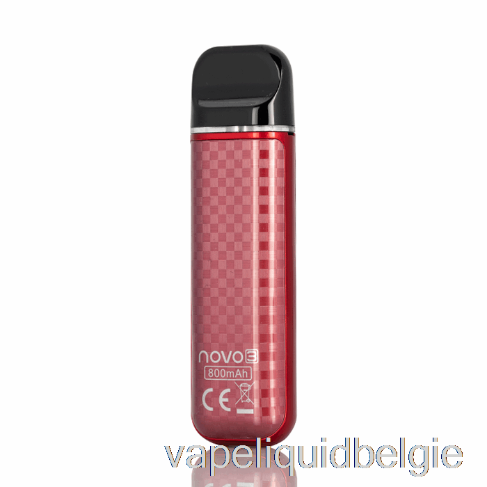 Vape België Smok Novo 3 25w Pod-systeem Rode Koolstofvezel